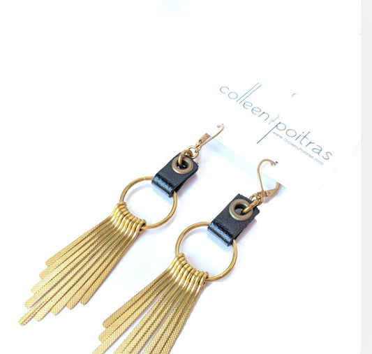 Fringe Brass Earrings