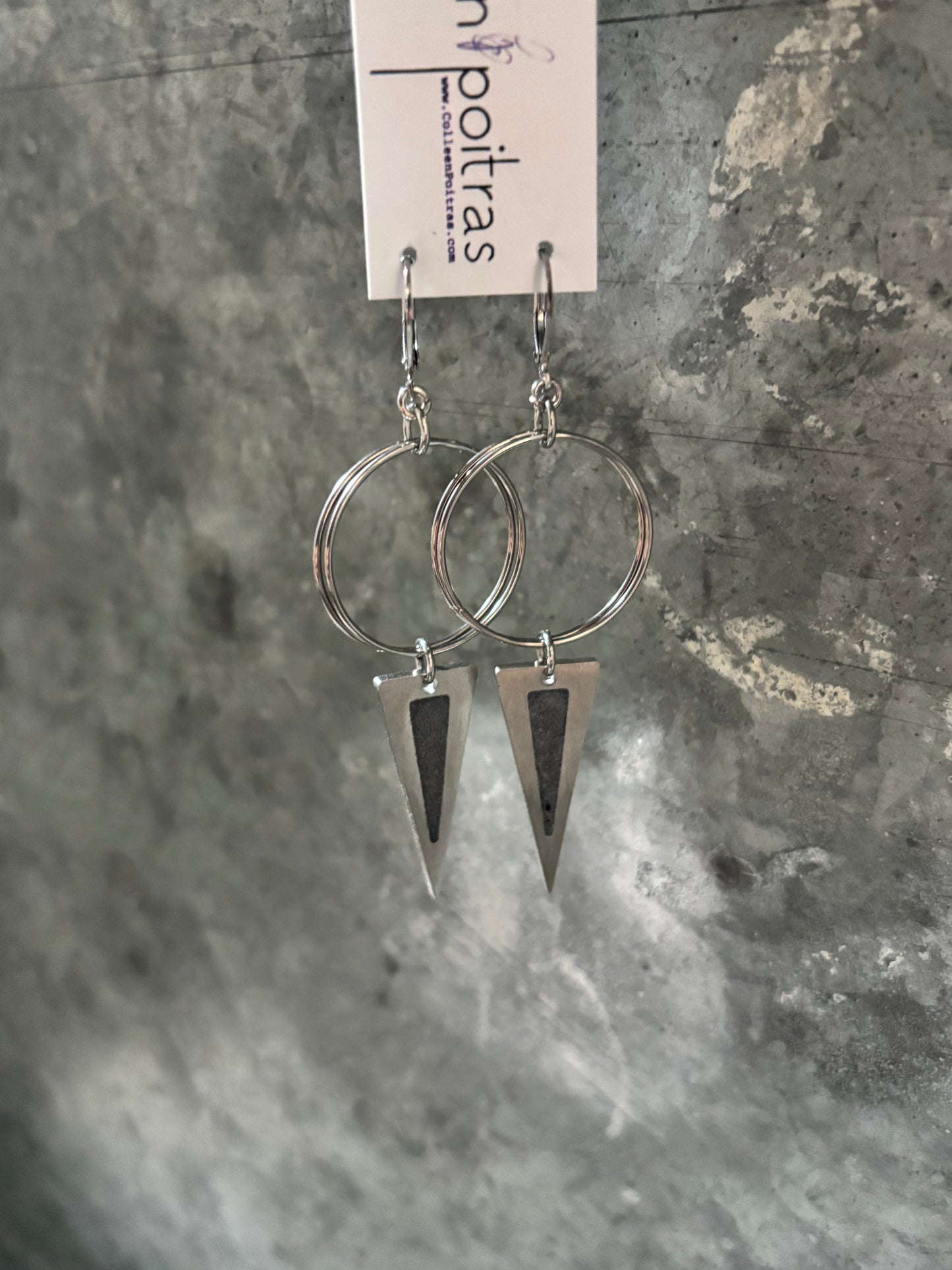 Trigon Concrete Earrings