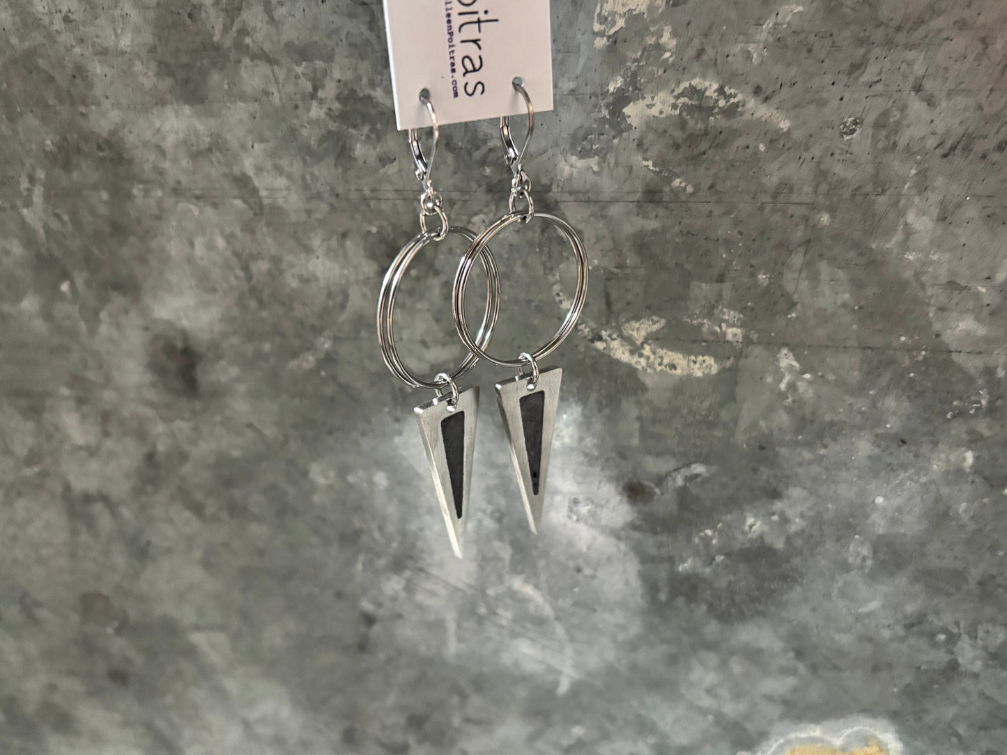 Trigon Concrete Earrings