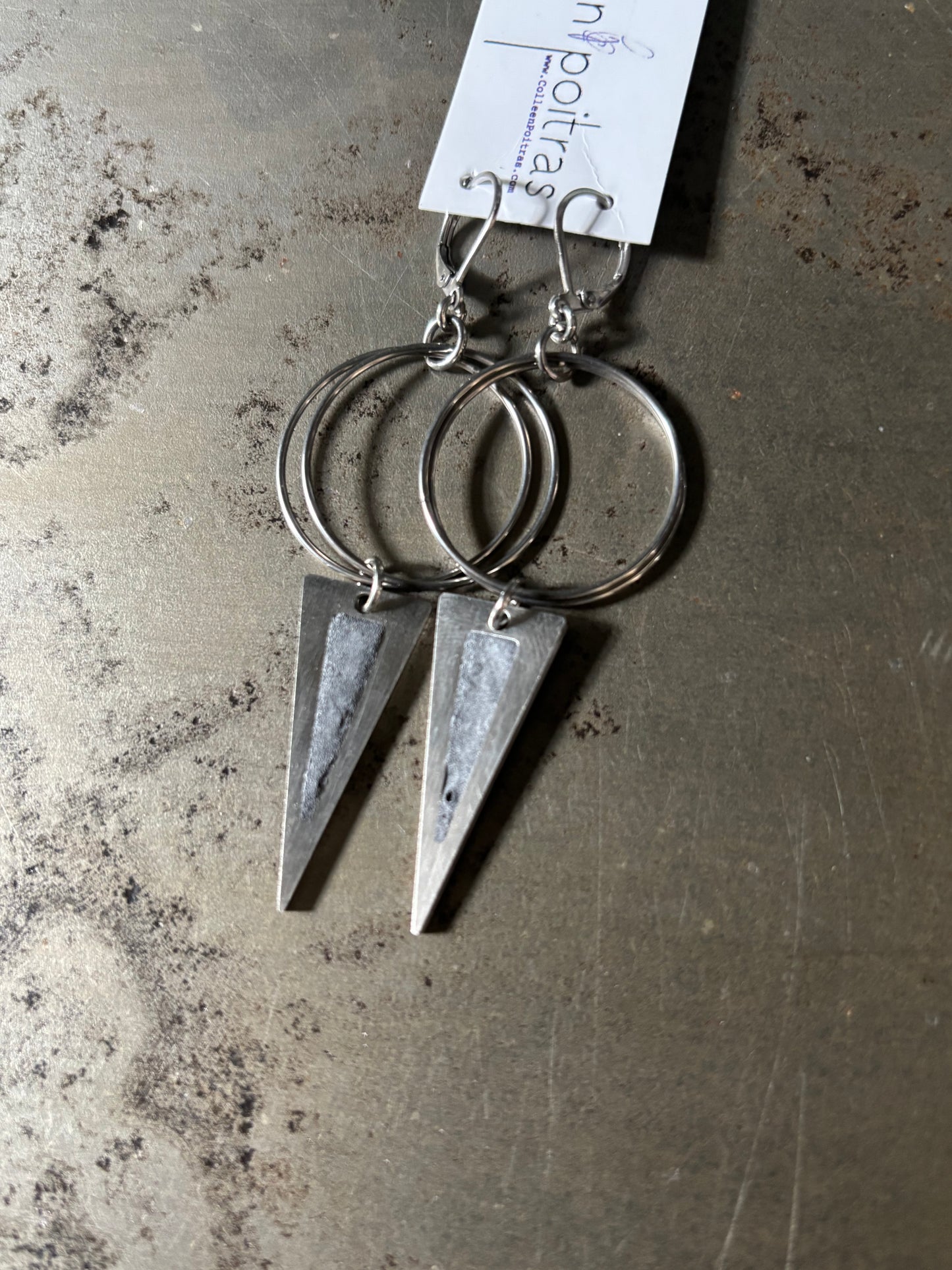 Trigon Concrete Earrings